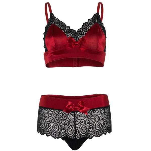 Leg Avenue - Conjunto 2 Peas Preto E Vermelho L/Xl - Image 4