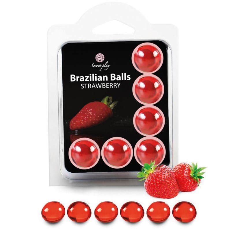 Secretplay - Conjunto 6 Bolas Brasileiras Morango