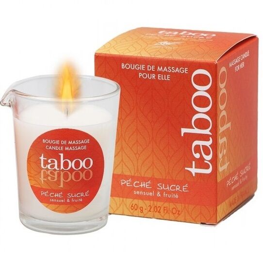 Vela De Massagem Taboo Para Seu Aroma De Nectarina Peche Sucre - Ruf