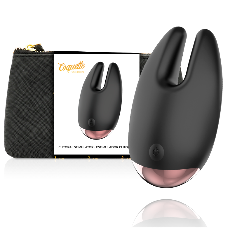 Estimulador Clitorial Preto / Ouro - Coquette Chic Desire