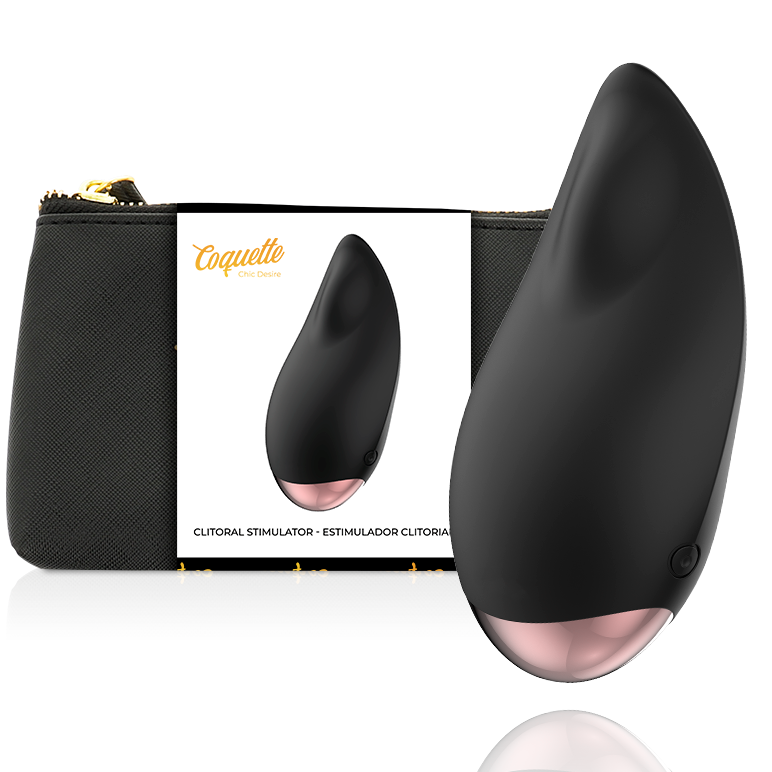 Estimulador Clitorial Preto / Ouro - Coquette Chic Desire