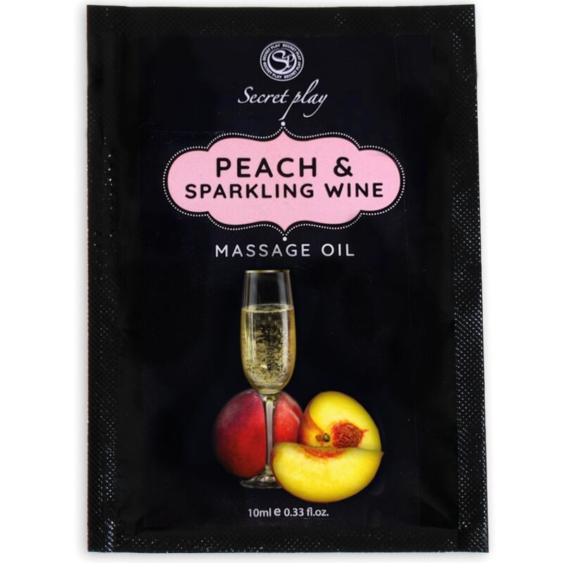 Saqueta De Óleo De Massagem  Pêssego E Vinho Espumante 10 ml - Secretplay