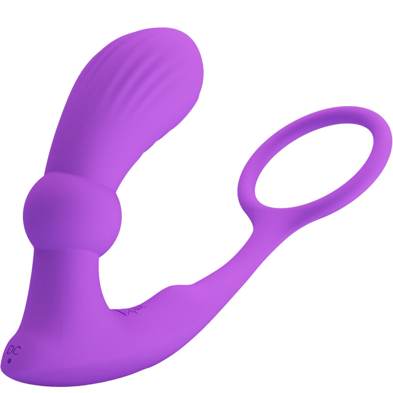 Anel Warren E Vibrador Anal Violeta - Pretty Love