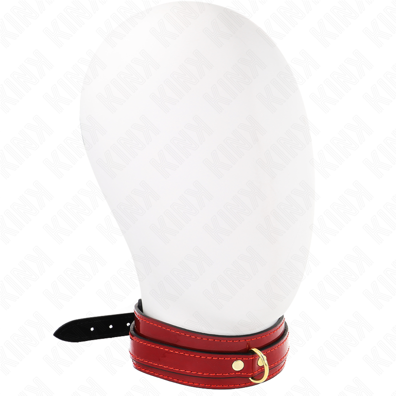Colar Ajustável Vinho Tinto Com Detalhes Dourados 29-42,5 Cm X 4 Cm - Kink