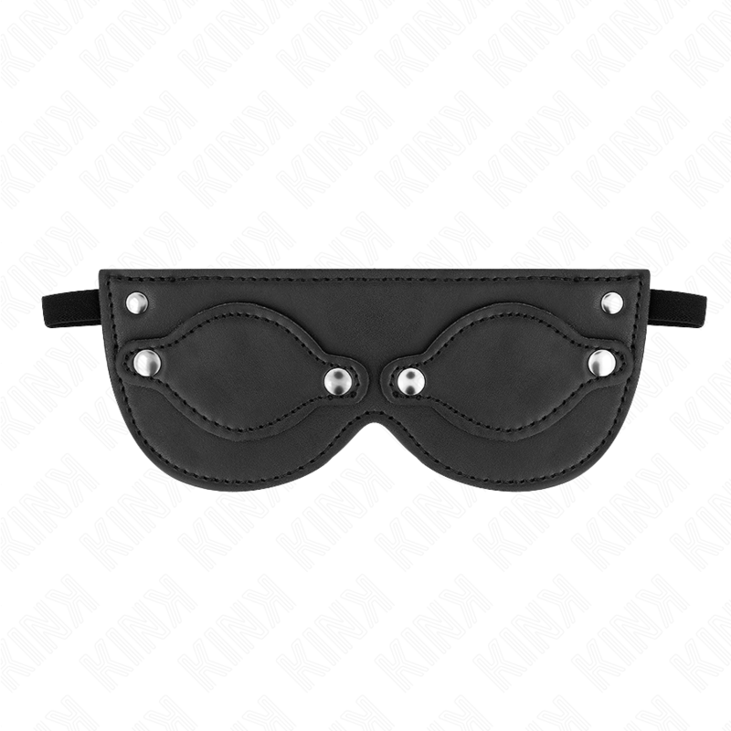 Máscara De Couro Com Coberturas De Olhos Destacáveis 22 X 9 Cm - Kink