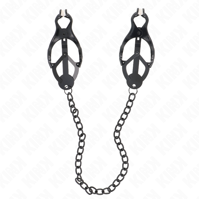 Pinças De Trevo Japonês Com Corrente Preta 30 Cm - Kink