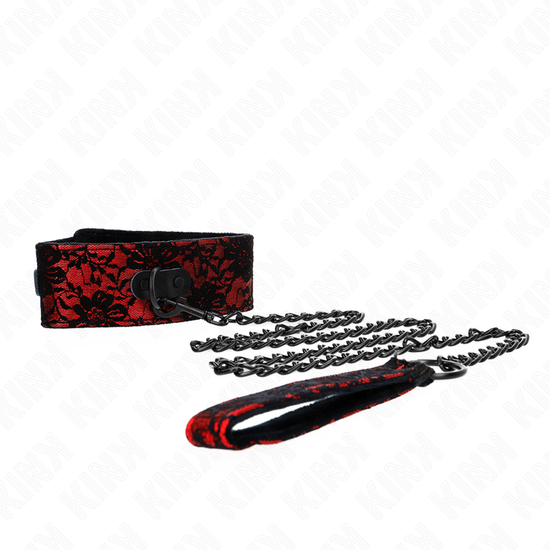 Colar De Renda Com Cinto Com Cinto De Couro Real 105 Cm / 44 X 5,5 Cm - Kink