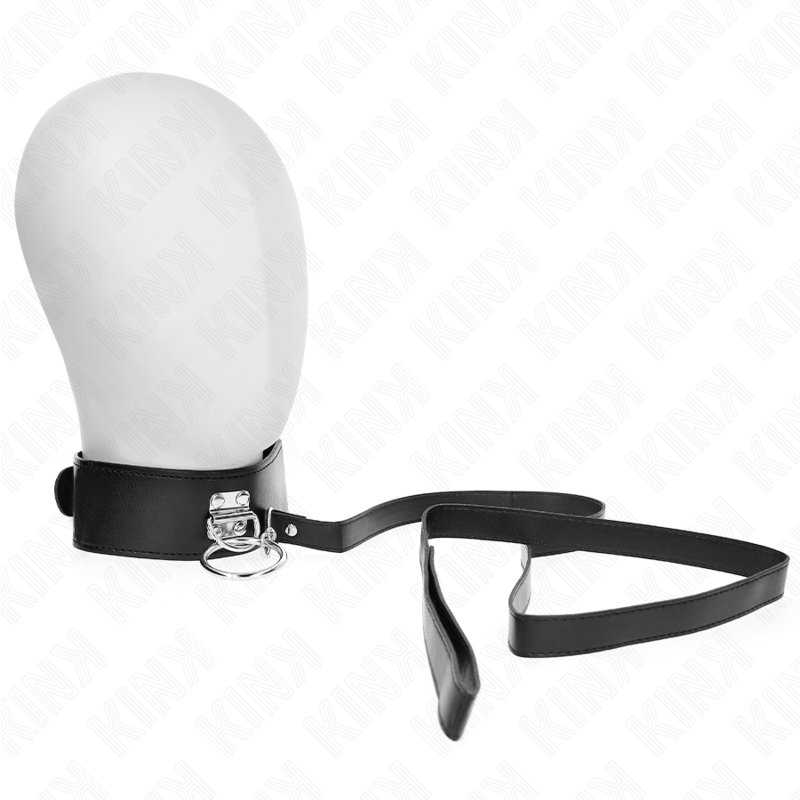 Colar Estudded 116 Cm Com Alça De Couro 50 X 5 Cm - Kink