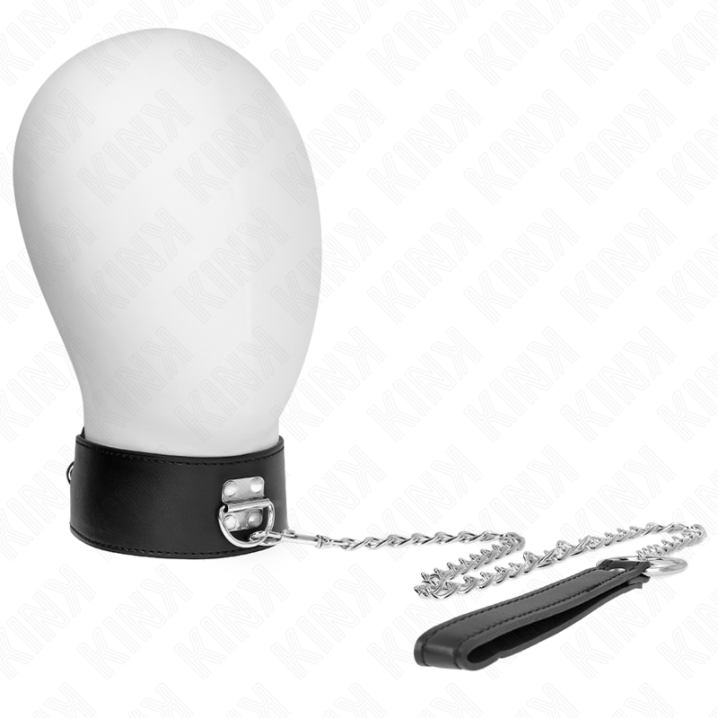 Colar Com Cinto 65 Cm Com Alça Larga Preta Ajustável 33,5-41 Cm X 5 Cm - Kink