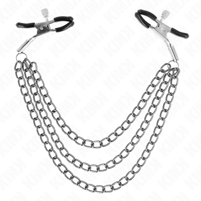 Pinças Para Bicos Com 3 Correntes Pretas 20/23/28 Cm - Kink