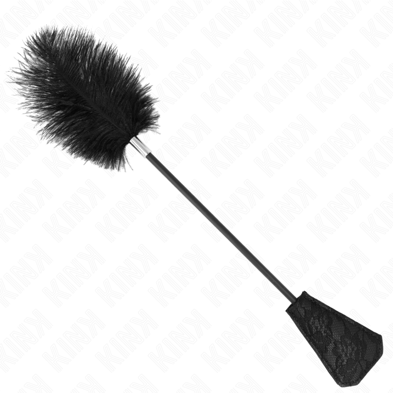 Penas De Avestruz Para Cócegas Com Palete De Renda 56 Cm - Kink