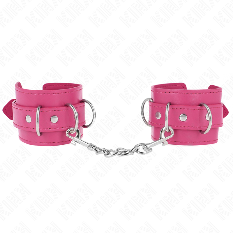 3 Retenções De Pulso D-Ring Ajustáveis Rosa 17,5-25 Cm X 6 Cm - Kink