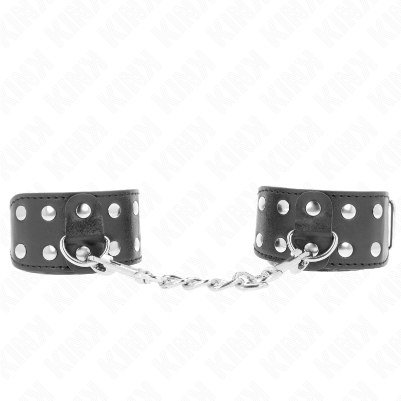 Pulseiras Com Linha Dupla De Pregos Ajustáveis Pretos - Kink