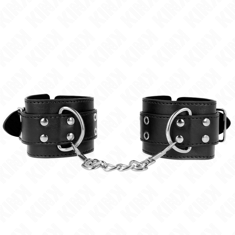 Punhos Com Fivela Dupla Preto Ajustáveis 19-26 Cm - Kink