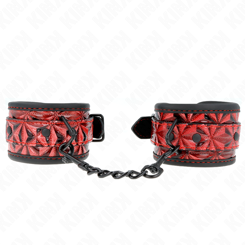 Pulso Padrão Diamante Vermelho Escuro Ajustável 17-26 Cm X 5,5 Cm - Kink