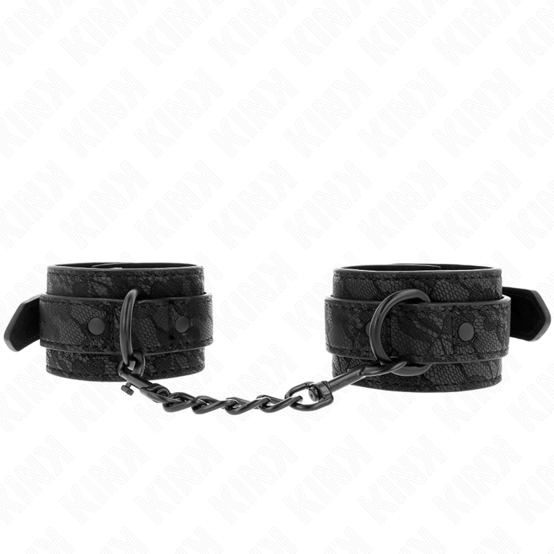 Punhos Cobertos De Renda Escura Ajustáveis Preto 19-26 Cm - Kink