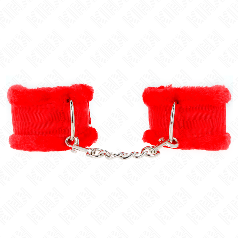 Pulso Forro Peludo Vermelho Ajustável 17-31 Cm X 7 Cm - Kink