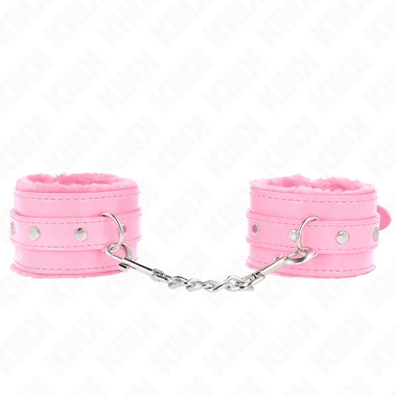 Pulso Premium Forro De Pele Rosa Com Cinto Rosa Ajustável 17-29 Cm X 6 Cm - Kink