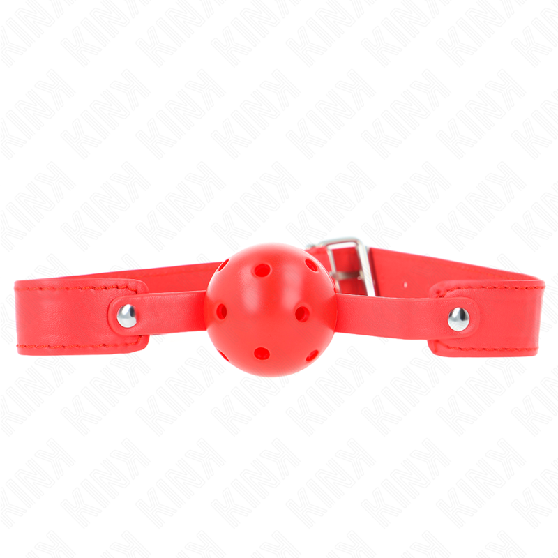 Bola Respirável Vermelha 4,5 Cm Mordaça 65 X 2,5 Cm - Kink