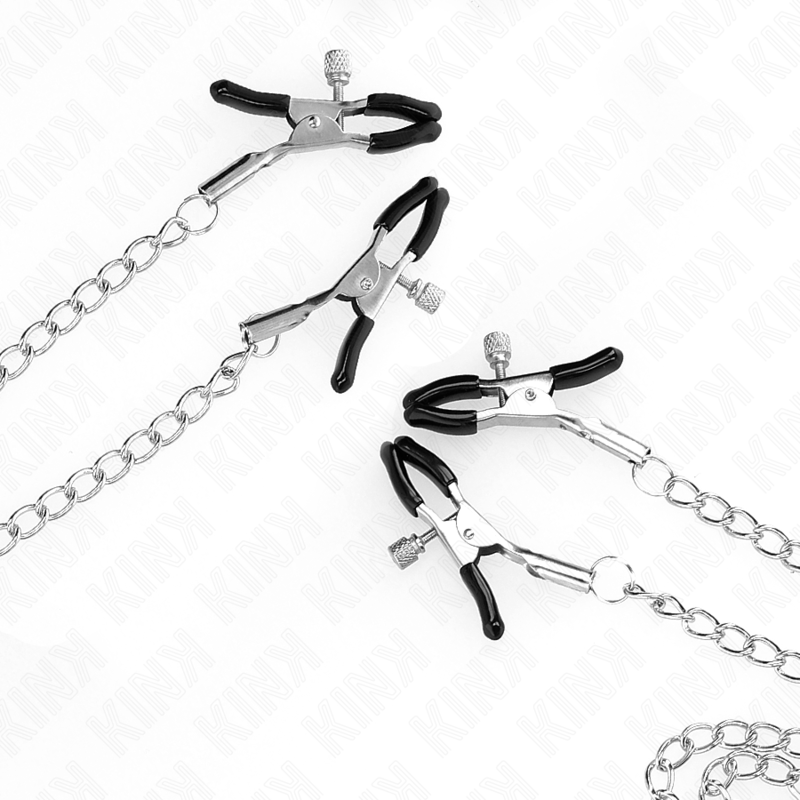 4 Pinças De Bico E Clitóris Ajustáveis Prata - Kink