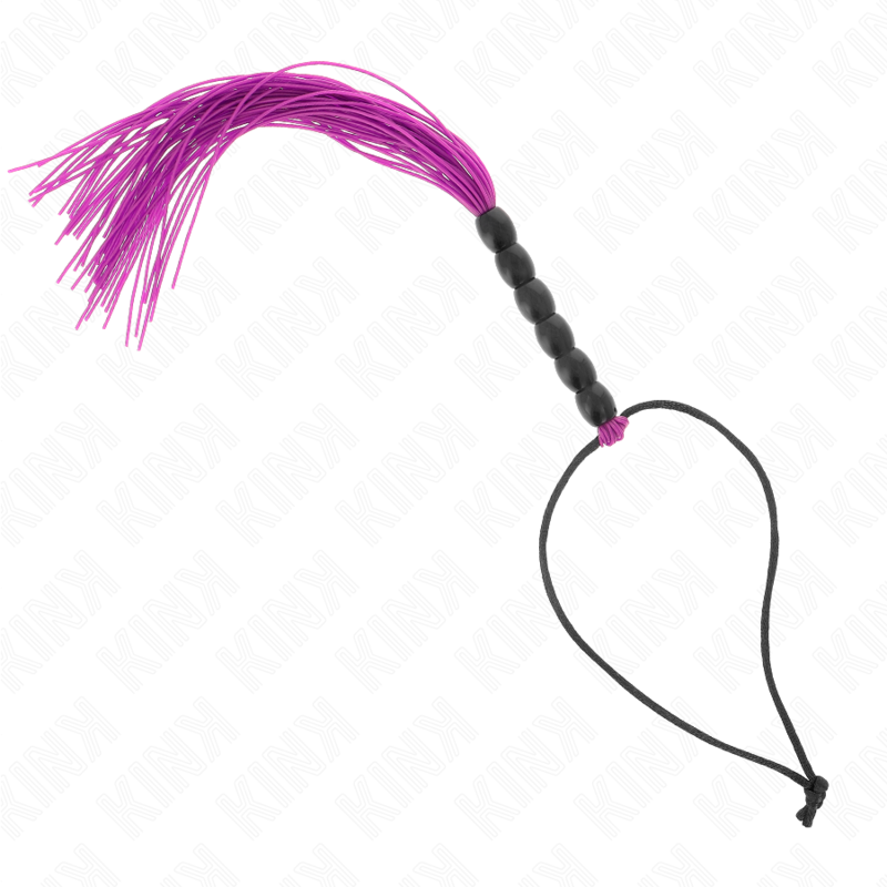 Mini Chicote De Silicone Com 6 Contas Roxas 26 Cm - Kink