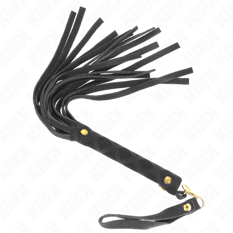 Mini Chicote De Camurça Preta 30 Cm - Kink