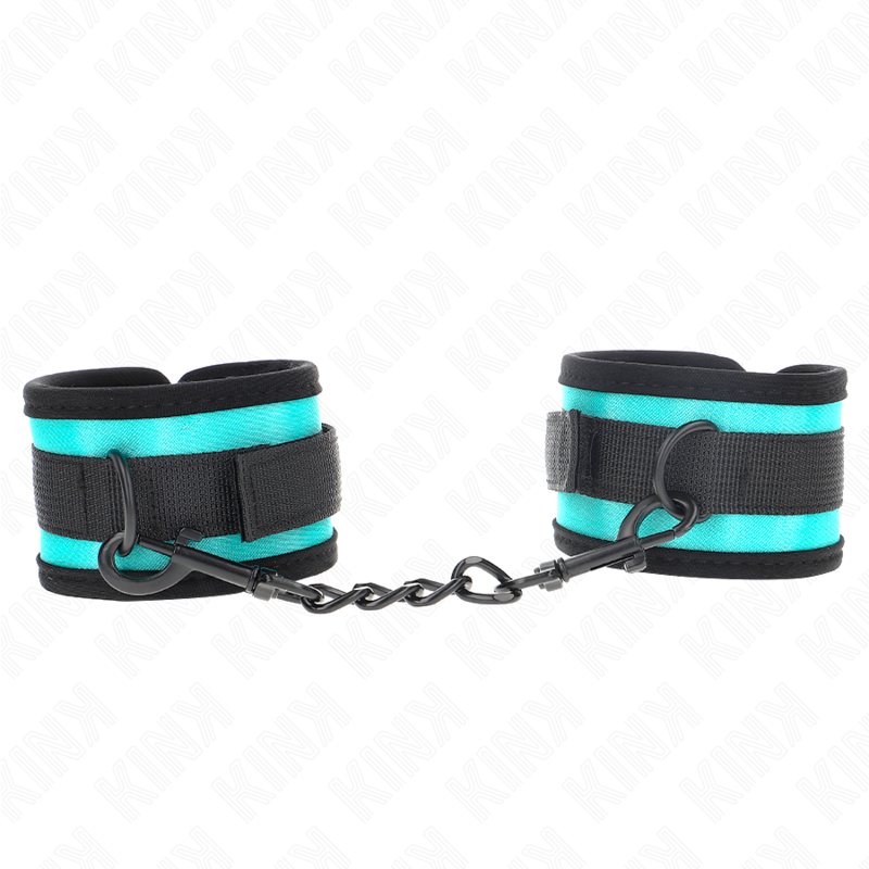 Gancho E Loop Nylon Bind Pulso Preto-Azul Ajustável 18-32 Cm X 5 Cm - Kink