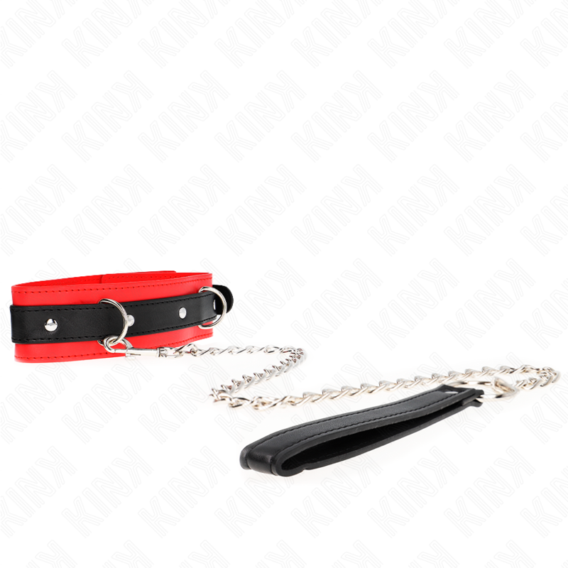 Colar Modelo Básico Com Trela 65 Cm Modelo 3 Vermelho 53 X 5 Cm - Kink