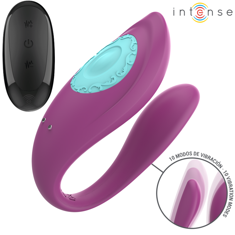 Annie Vibrador Em Forma De U E Estimulador Roxo Controle Remoto - Intense