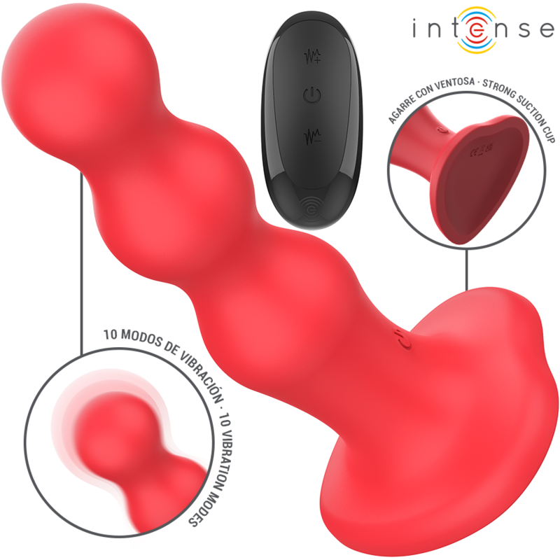 Cody Vibrador Com Ventosa Vermelho Controle Remoto - Intense