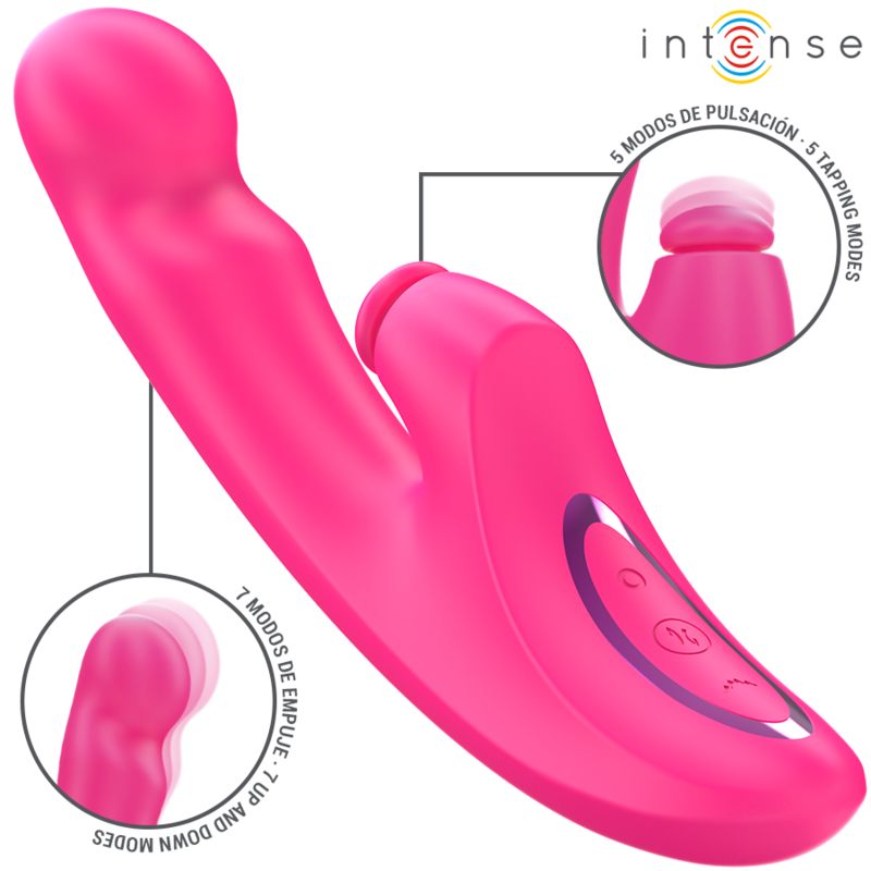 Emi Vibrador 13,5 Cm Multifunção 3 Em 1 10 Vibrações Rosa - Intense