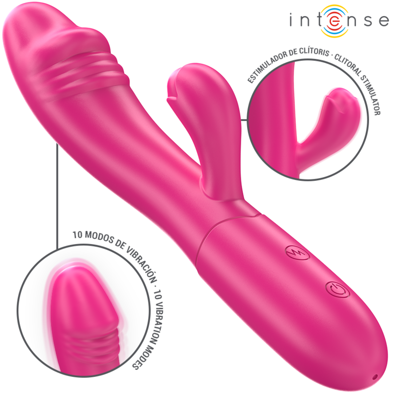 Ivy Vibrador Flexível 10 Vibrações Com Língua Estimulante Rosa - Intense