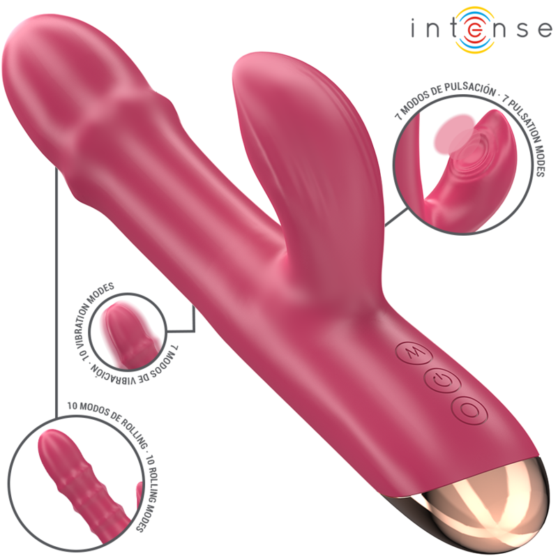 Chloe Multifuncional Vibrador 3 Em 1 Vermelho - Intense
