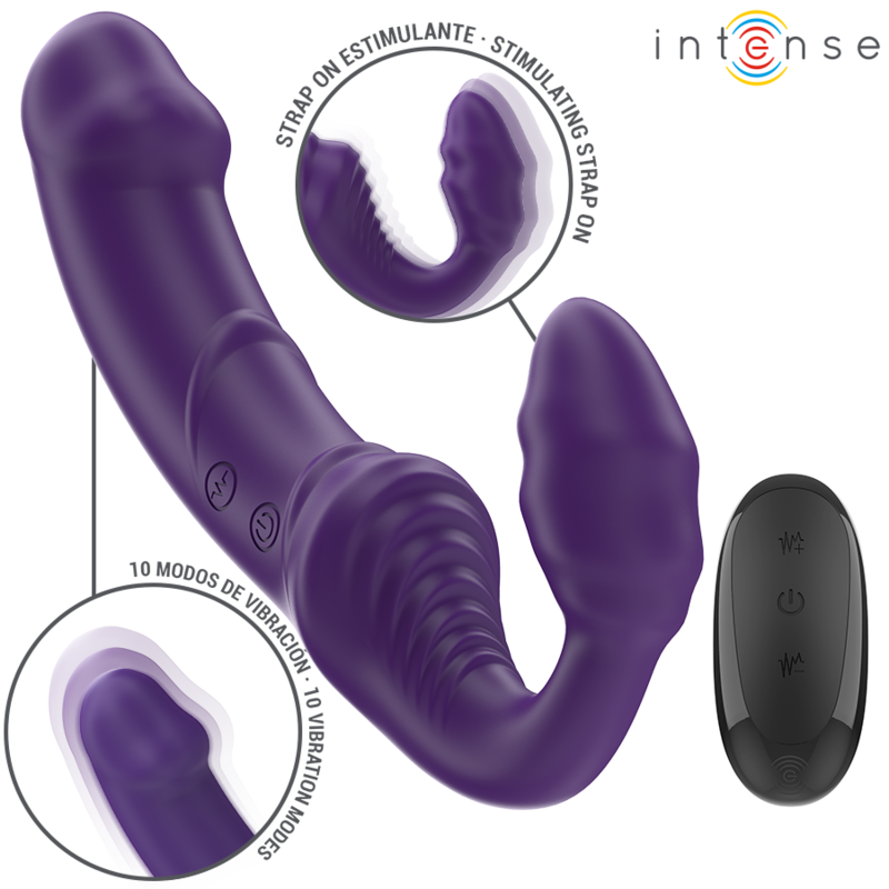Jill Vibrador Duplo 20 Cm Roxo Controle Remoto - Intense