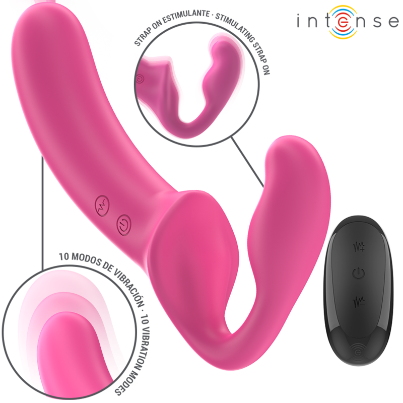 Amy Double Vibrator 20 Cm Rosa Controle Remoto - Intense