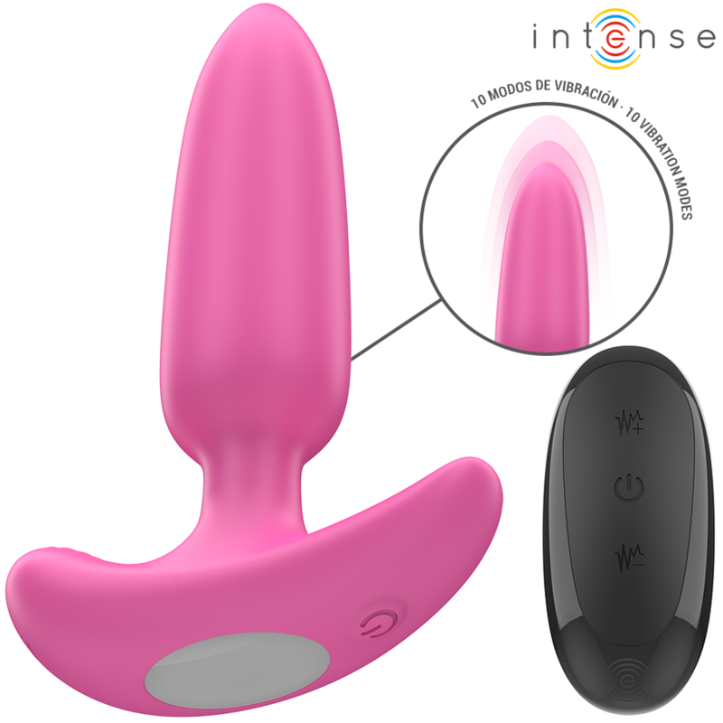 Ross Anal Plug 10 Vibrações Rosa Controle Remoto - Intense