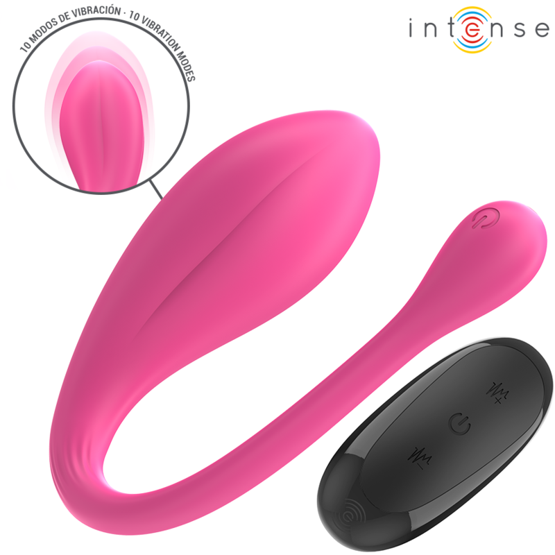 Janice Vibrador U Dupla Estimulação 10 Vibrações Rosa Controle Remoto - Intense