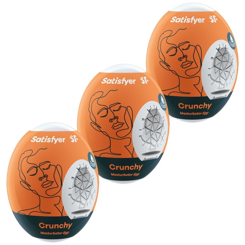 3 Ovos Masturbador Crunchy - Satisfyer