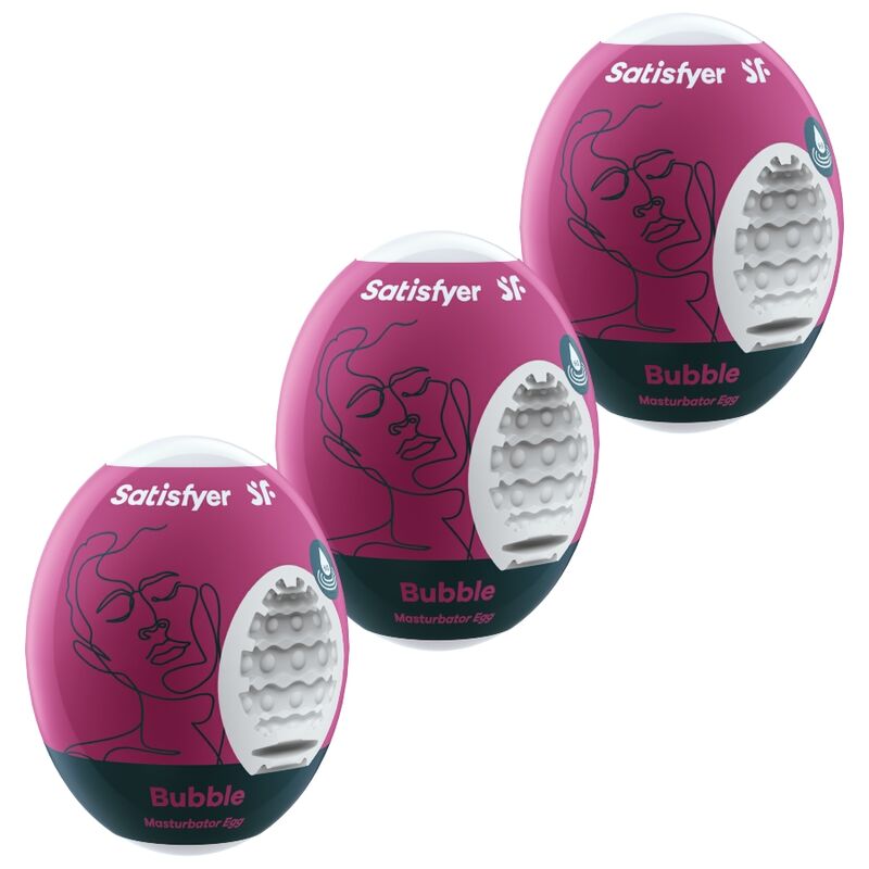 3 Ovos Masturbador Bubble - Satisfyer