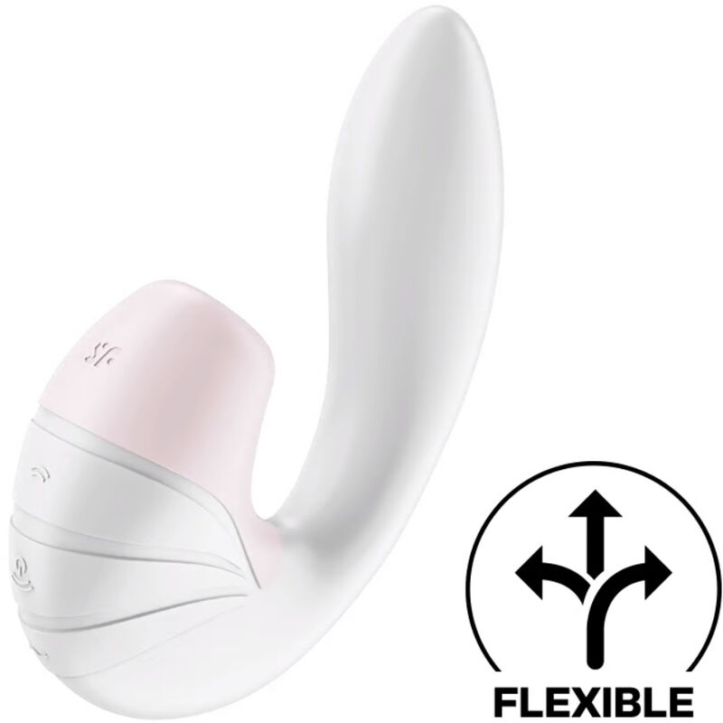 Estimulador De Pulso De Ar Supernova E Vibrao Branco - Satisfyer