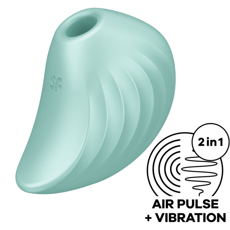Estimulador E Vibrador De Pulso De Ar Pearl Diver Verde - Satisfyer