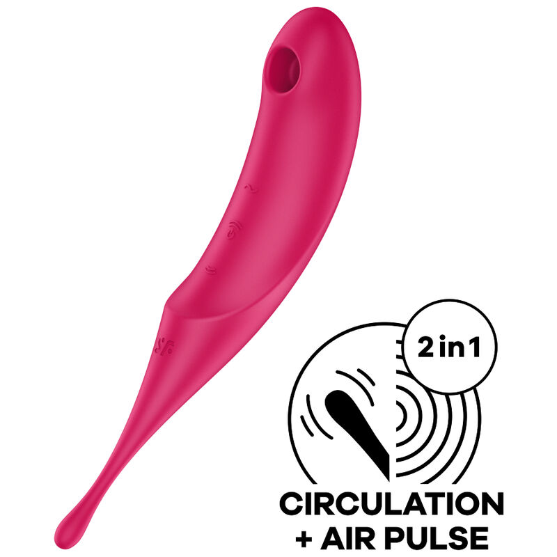 Estimulador E Vibrador De Pulso Twirling Pro Air Vermelho - Satisfyer
