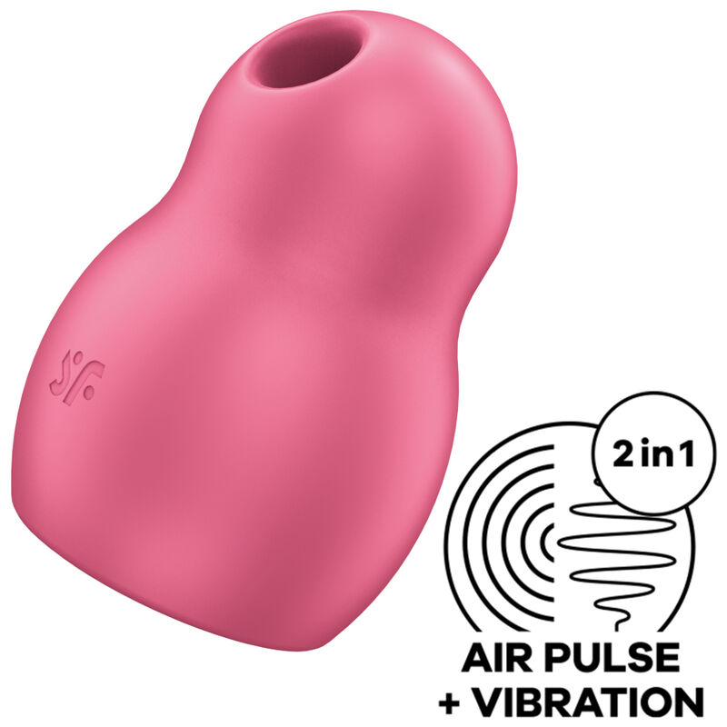 Pro To Go 1 Estimulador E Vibrador De Pulso De Ar Duplo Vermelho - Satisfyer