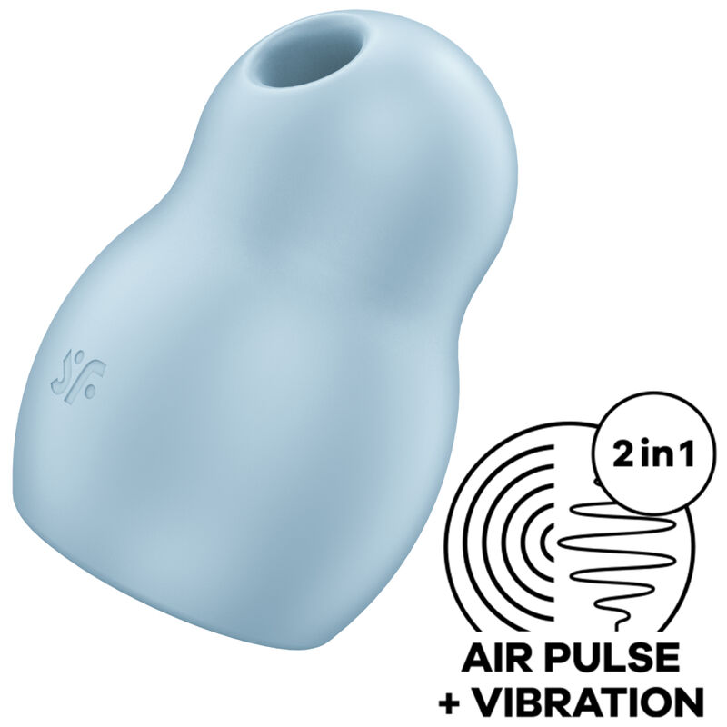 Pro To Go 1 Estimulador E Vibrador De Pulso De Ar Duplo Azul - Satisfyer