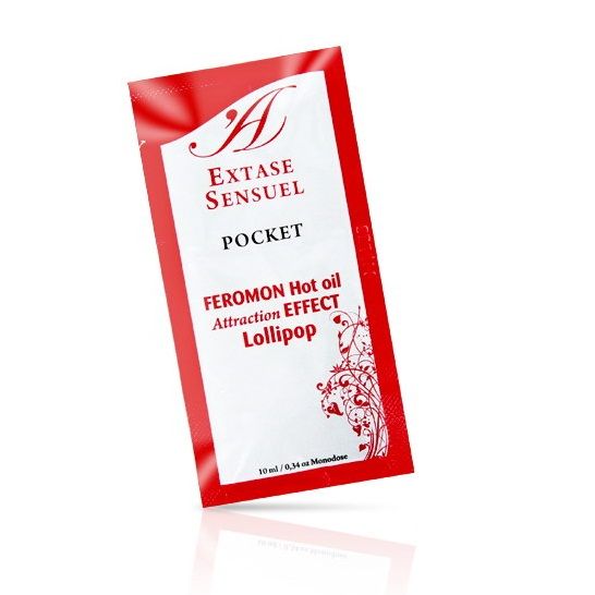 Óleo De Massagem Com Feromonas De Efeito Calor Pirulito 10 ml - Extase Sensual