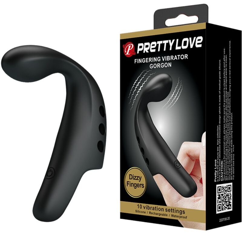Dedal Vibrador Gorgona Preto - Pretty Love