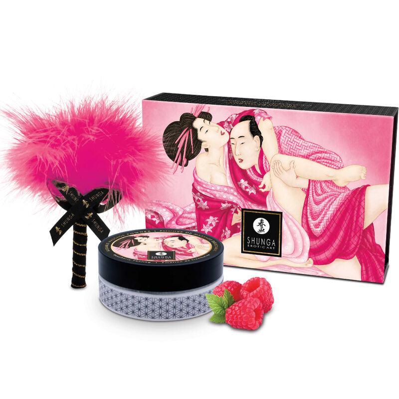 Kit De Pó De Massagem Comestível Framboesa - Shunga