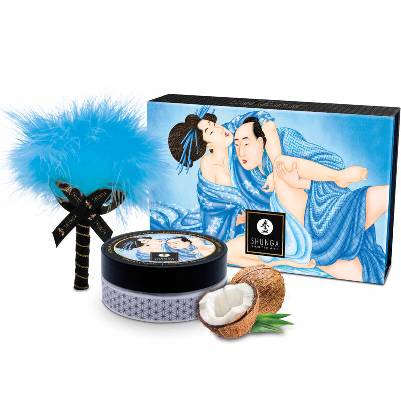 Kit De Massagem Em Pó De Coco Comestível - Shunga