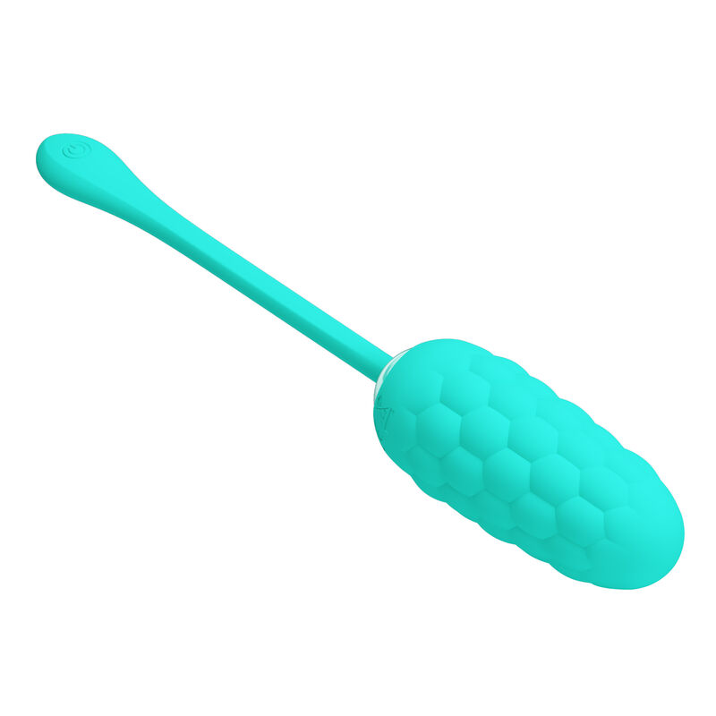 Ovo Vibrante Com Textura Marinha Recarregvel Aqua Green - Pretty Love