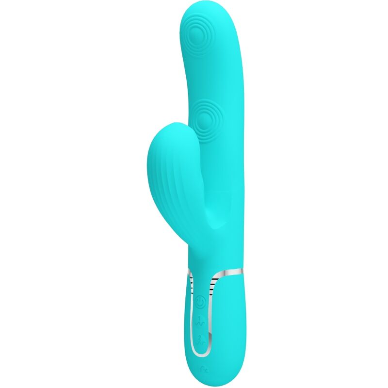 Perlita Multifuno 3 Em 1 Vibrador G-Spot Aqua Verde - Pretty Love